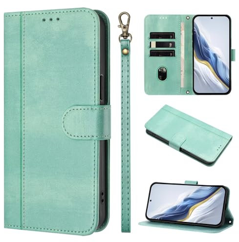BEENTRYS Pelle PU Cover per Nokia X20 / X10 Cover a Libro,Portafoglio Slot per Schede Funzione Supporto Kickstand Chiusura Magnetica Flip Caso Antiurto Custodia per Telefono-Menta