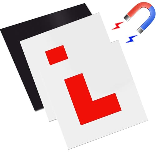 JinRui-T 3 Pack L Plates Magnetic Sticker,Learner Plates Magnetic, L sign for Learner Driver Magnetic L Plate for Car UK