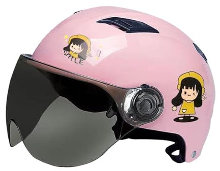 LOVIVER Casco da Bici per Bambini, Mezzo Casco, Fodera Confortevole, Traspirante, Accessori per Ciclismo per Arrampicata su Roccia, Ragazzi E Ragazze, Rosa
