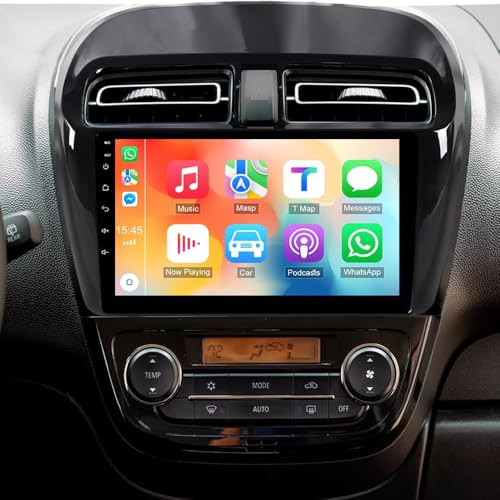 2+64G Android 14 Autoradio 2 Din für Mitsubishi Mirage 2012-2019 Radio Upgrade, 9 Zoll HD Touchscreen Radio für Mitsubishi Mirage Spacestar Attrage mit Rückfahrkamera Bluetooth WiFi GPS RDS FM