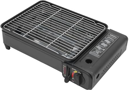 Barbecue à gaz de camping, barbecue à gaz pour cartouches et bouteilles de gaz, réchaud à gaz, kit de camping pour balcon, pique-nique avec accessoires