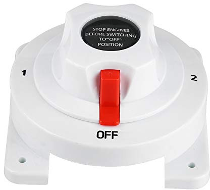 BTOSEP Battery Switch, Heavy Duty Dual Battery Isolator Switch, 12-36V For Boat/RV/Yacht, Compact Design, 1 Unit