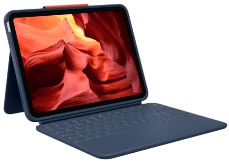 Logitech Rugged Combo 4 - Tastatur Und Folioh?lle - Apple Smart Connector - Qwerty - Pan Nordisch - Classic Blue - F?r Apple 10.9-Inch Ipad (10. Gene