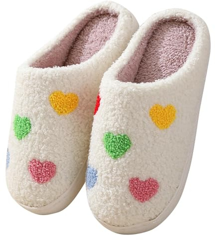 Chaussons Femme Hiver Peluche Mémoire de Forme Antidérapantes Festives | Peluche Douce Festive, Mémoire de Forme, Semelle Antidérapante, Design Original, Chaussons Chauds Cadeau