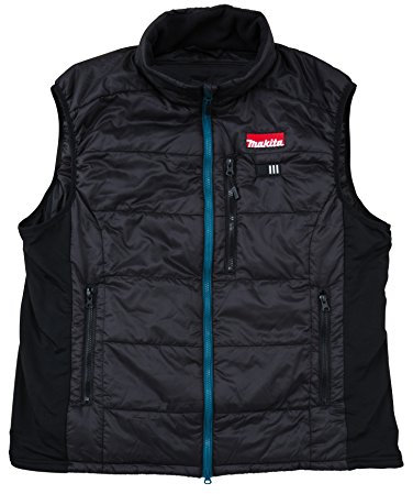 Makita Thermoweste (Größe 3XL, 10,8 V, ohne Akku, ohne Ladegerät) CV101DZ3XL, Schwarz