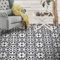 Marokkanische Mosaik & Tile House ctp33–03 Casa 20,3 cm x 8 handgefertigt Zement Fliesen in Grau und Schwarz (12 Stück), grayblack weiß