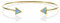 namana Dreieck Opal Armreif, zierliches geometrisches offenes Damenarmband mit synthetischen Opalen, 14 Karat vergoldet oder silberfarbenes Armband für Damen (Vergoldet, Opal)