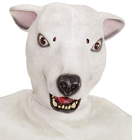 Widmann WDM96632 Ganzkopfmaske Eisbär, Unisex – Erwachsene, Bianco, Einheitsgröße