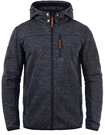 Indicode Grosvenor Herren Softshell Jacke Funktionsjacke Übergangsjacke Mit Kapuze, Größe:XXL, Farbe:Navy (400)
