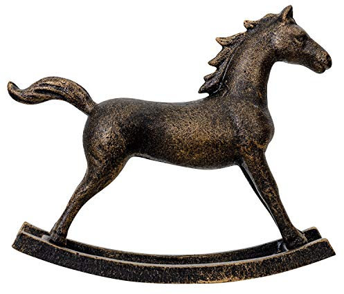 aubaho Schaukelpferd Skulptur Pferd Eisen Figur Dekoration Antik-Stil 18cm