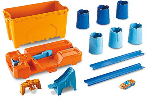 Hot Wheels 446GCF91 GCF91 Stunts and Demolition Box, Track Builder, Multicoloured, 19.8 x 31 x 19.8 cm