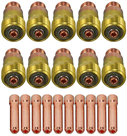 RIVERWELD TIG Stubby Gas Lens 17GL332 2.4mm 10N24S Kit pinza TIG adatto DB SR WP 17 18 26 Torcia per saldatura TIG 20 pezzi