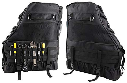 Goodtimera 1 Paar Wrangler Rolle Bar Organizer Bag, Aufbewahren & Verstauen Werkzeugtasche,für Wrangler YJ CJ TJ JK JL 1941-2018 [4Tür], Sahara, Rubicon