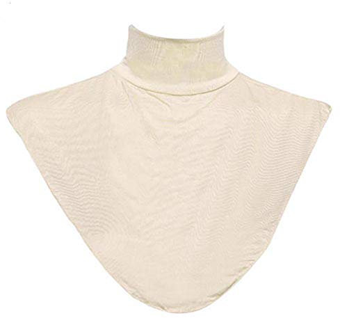 Zhouba Muslimischer Hijab-Halstuch, Modal, falscher Kragen, Hijab, Moslem, Islamisch, reine Farbe, Halstuch, Loop-Schal, Beige