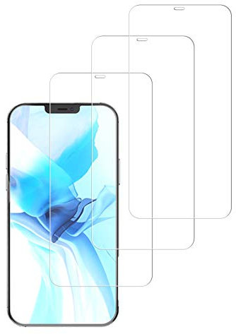 TECHKUN Protector de pantalla de cristal blindado para iPhone 12 Pro Max (6,7 pulgadas) [3 unidades], protector de pantalla para 12 Pro Max (6,7 pulgadas)