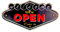 Cartel Retro Luminoso Cerveza Bar Restaurante Cafeteria Estilo Vintage Letrero Metálico de Artesanía Accesorios de Decoración Hogar de los Años 50 (Open)
