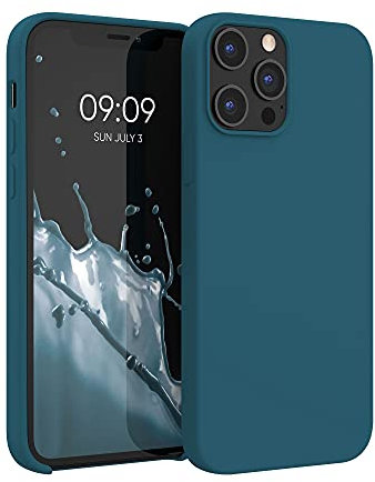 kwmobile Case Compatible with Apple iPhone 12 Pro Max Case - TPU Silicone Phone Cover with Soft Finish - Teal Matte