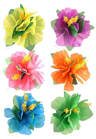 SHATCHI, Blumen-Haarspange sortiert, schöne Doppel-Orchideen-Blume, Haarnadel für Damen, Frauen, Mädchen, Brautschmuck, Hochzeit, Party, Strand, Hawaiianische Frisur, Zubehör, mehrfarbig, 3 Stück