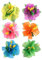 SHATCHI, Lot de 3 pinces à cheveux en forme d'orchidée - Multicolore
