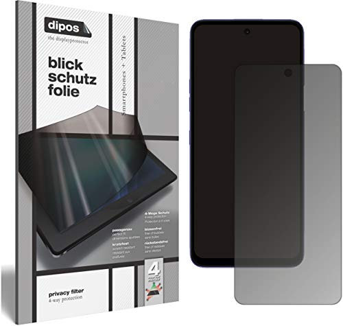 dipos I Sichtschutz-Folie matt kompatibel mit LG K52 Blickschutzfolie Display-Schutzfolie Privacy-Filter (Kleiner als das Glas, da Dieses gewölbt ist)