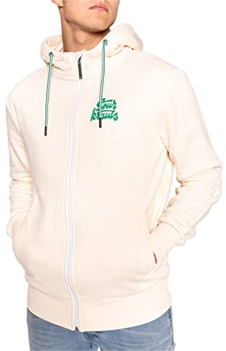 SOURKRAUTS Herren Zipper Hoody Roland | Durchgehender Reißverschluss mit Kinnschutz und doppellagigem Kopfteil – warm, bequem und ideal für jede Jahreszeit