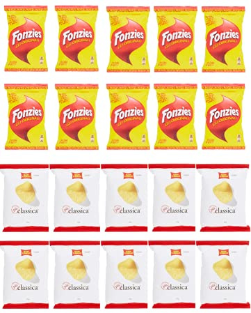 10x Fonzies Gli Originali Maissnack mit Käsegeschmack 40 g + 10x San Carlo classica 50g