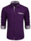 Enlision Chemise Homme Violet Mariage Manches Longues Regular Fit Chemises Casual Business Formelle Chemise Contrastée avec Poche XL
