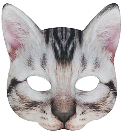 QTJUST Simulierte Tiermaske Sexy Katze Maske für Karneval Maskerade Ostern Halloween Kostüm Prop Dressing-Up Party Supplies