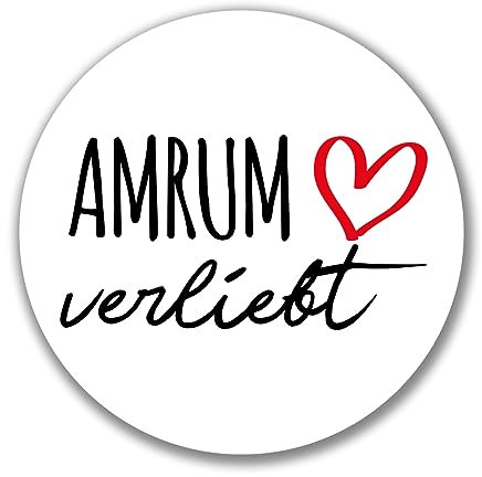 Huuraa Aufkleber Amrum verliebt Geschenk Sticker 10cm Amrum Geschenkidee