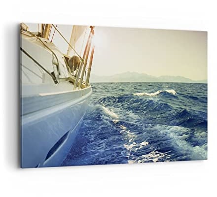ARTTOR Bilder auf Leinwand 120x80cm Wandbild Landschaften Maritim - 4138