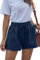 HVEPUO Kurze Hosen Damen Sommer 100% Baumwolle Shorts Frauen Sommer Kurz Short Bench Hose Navy Blau S