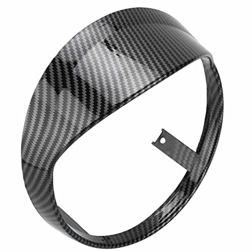 Motorrad Scheinwerferabdeckung Blockierkante Ersatz für Vespa GTS 250 300 2018-2021 Scheinwerferblende Scheinwerferschutz für Motorrad(A (Kohlenstoffmuster))