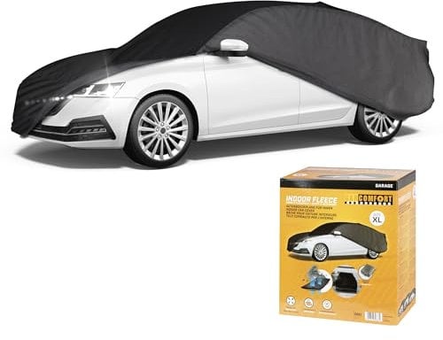 Walser CarComfort Autoplane Indoor Eco Kombi XL, Auto-Abdeckplane atmungsaktiv, lackschonende Autoabdeckung für Innenbereich grau/schwarz