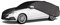 Walser CarComfort Autoplane Indoor Eco Kombi XL, Auto-Abdeckplane atmungsaktiv, lackschonende Autoabdeckung für Innenbereich grau/schwarz