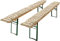 REDBEST Bierbank-Auflage, Sitzauflage Bierzeltgarnitur gepolstert 2er-Pack beige Größe 25x220 cm - strapazierstark und langlebig, bequemer Sitzkomfort, mit elastischen Bändern
