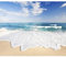 decomonkey - Papier Peint Panoramique Adhésif Plage Mer 392x280 cm - Stickers Muraux Salon Chambre Déco XXL Autocollant Bureau - Bleu beige gris - Nuages vagues mer nature ciel paysage plage eau