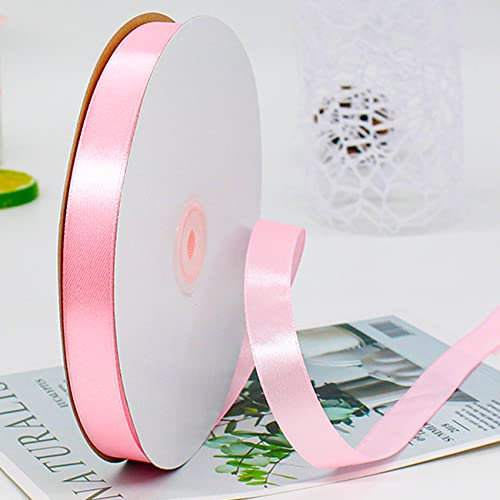 CC wonderland zone Satinband Rosa 91m lang x 10mm breit Dekoration Geschenkband,Schleifenband Dekoband Stoffband für Hochzeit