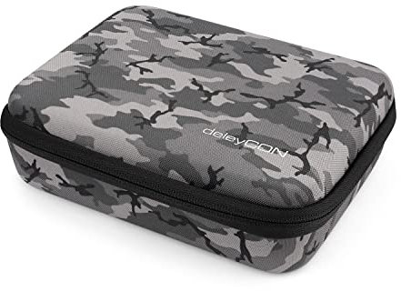 deleyCON Étui Rigide pour Caméra GoPro & Accessoires - Résistant, Anti-Poussière, Anti-Choc, Résistant aux Éclaboussures - pour GoPro Hero 13, 12, 11, 10, 9 - Taille L - Camouflage