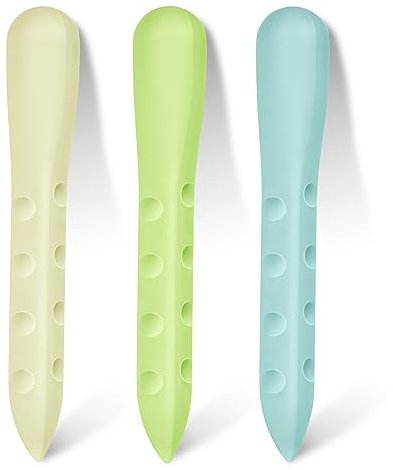 OFFCUP Dreieck Radiergummi, 3 Stück Dreieckradierer Grip, Universal Radiergummi, Radiergummi aus Gummi, Dreieckradierer Grip für Schulen und Büros Malerei(Blau, Grün, Gelb)