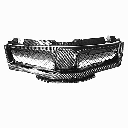 MAGII Auto Front Kühlergrille für Honda Civic FN FK FN2 Type R 2008-2011, Frontstoßstangengitter Kühlergrill Kühlergitter, Auto Kühlergrill Grill Lufteinlassgrill Frontgrill Zubehör