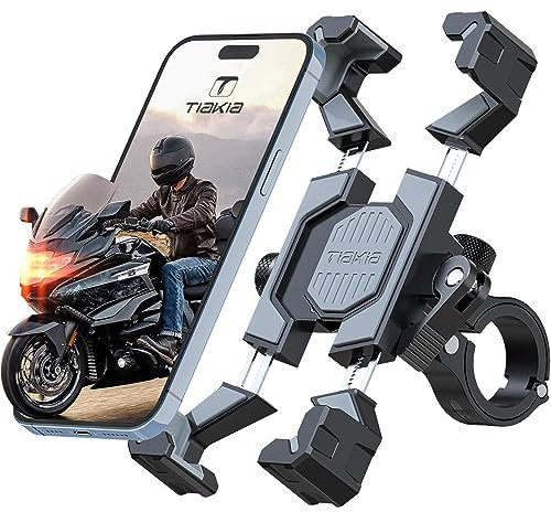 Tiakia Handyhalterung Fahrrad Universal Lenker 1S Schnelle Demontage und Blitzinstallation Handy Fahrradhalterung mit 360° Drehbar für 4,5-7 Zoll Smartphone Rennrad MTB Scooter (BG)