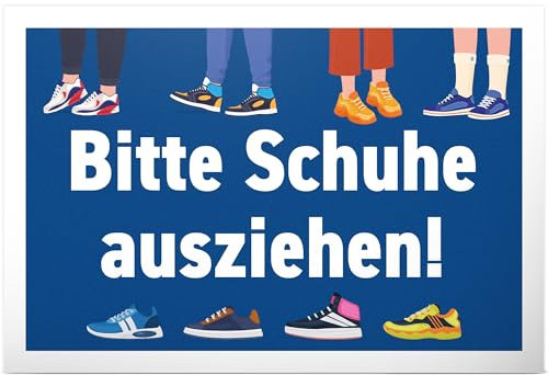 DankeDir! Bitte Schuhe ausziehen - Schild 30 x 20 cm - Geschenkidee Partydeko Deko Geschenk Kollegen Freunde Party - lustiger Spruch Spruchschild Türschild Geburtstagsgeschenk Wanddeko