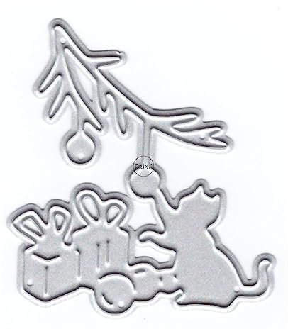 DzIxY Schönes Kittens Kittens Gift, Katze, Metall-Stanzformen für Kartenherstellung, Prägepapier, Stanzformen, Alben, Scrapbooking, Vorlagen, Schablonen, Aufbewahrungstaschen