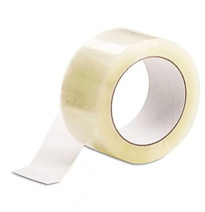 bricoleva.it Nastro da Imballaggio per Pacchi 66 m x 44 mm - Nastro da Pacchi, Nastro Adesivo da Pacchi - Diversi Colori (1 Rotolo - Trasparente)