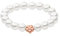 Purelei® Shiny Bloom Ring (Gold, Silber, Rosegold), Wasserfester Elastischer Damenring aus Perlen, Elegant Mit Seashell Perlen, Geschenke für Damen, Verschiedene Größen (Rosegold, S/M)