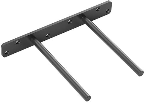DEANKEJI Double T Equerre Etagere Murale, Support Etagere Invisible avec 6 Jeux de vis D’expansion, Fixation Invisible Étagère Convient pour le Montage Mural dans la Cuisine ou le Salon