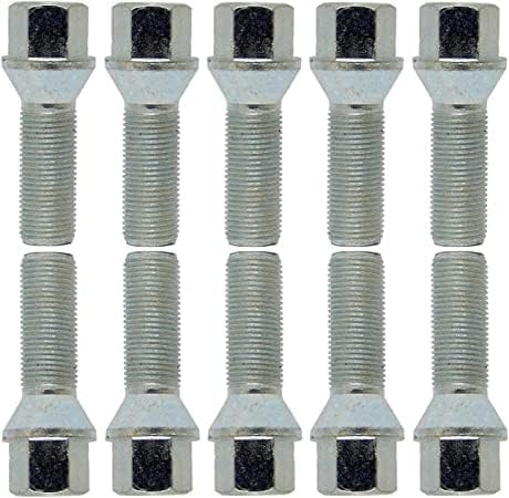 10 Radschrauben Radbolzen Kegelbund silber M12x1,5 39mm
