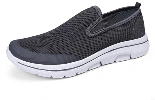 Sudychen Zapatillas Slip on Mujer Hombre Verano Zapatillas de Deporte Running sin Cordones Zapatos Outdoor Running Fitness Gym Negro