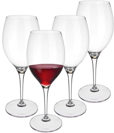 Villeroy & Boch – Maxima Bordeaux goblets, red Wine Glass Set, Set of 4 pcs., 4 Glasses for red Wine, Aperol Spritz and Cocktails, red Wine Glass, Crystal Glass, Dishwasher Safe