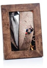 Zodax Deluxe Wurzelholz-Furnier-Bilderrahmen, dunkel, 10 x 15 cm